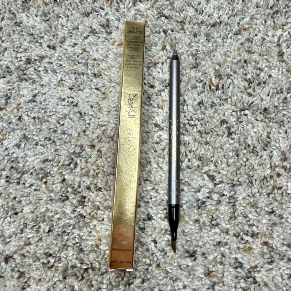 YSL Yves Saint Laurent Lines Liberated Waterproof Eye Pencil Clandestine Silver